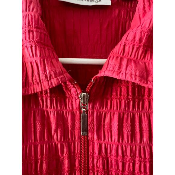 Breckenridge Jacket Women’s Medium Pink Textured Full Zip Coastal Grandma - Picture 3 of 7